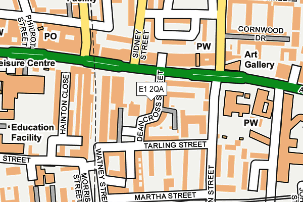 E1 2QA map - OS OpenMap – Local (Ordnance Survey)