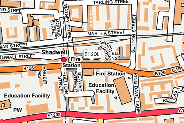 E1 2QL map - OS OpenMap – Local (Ordnance Survey)