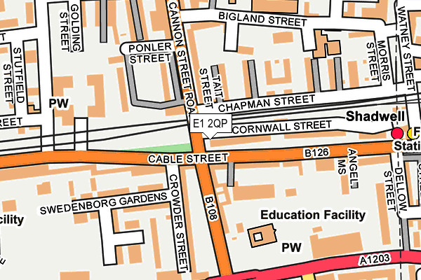 E1 2QP map - OS OpenMap – Local (Ordnance Survey)