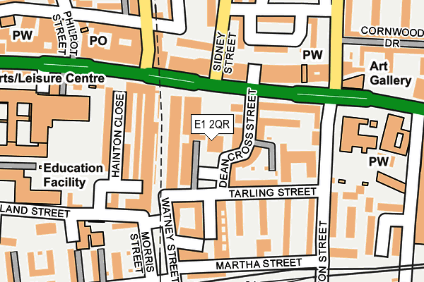 E1 2QR map - OS OpenMap – Local (Ordnance Survey)