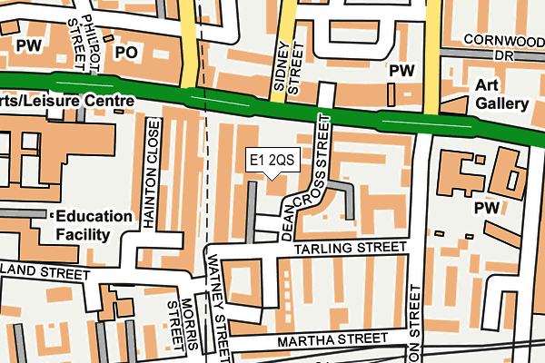 E1 2QS map - OS OpenMap – Local (Ordnance Survey)