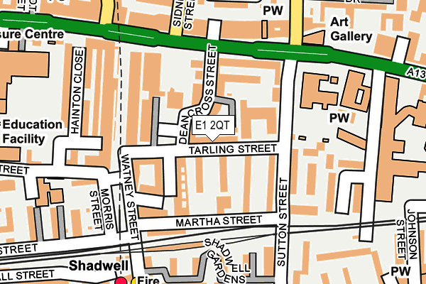 E1 2QT map - OS OpenMap – Local (Ordnance Survey)