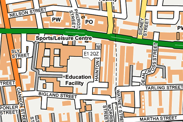 E1 2QZ map - OS OpenMap – Local (Ordnance Survey)