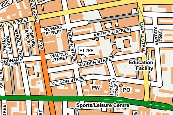E1 2RB map - OS OpenMap – Local (Ordnance Survey)