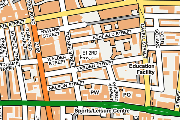 E1 2RD map - OS OpenMap – Local (Ordnance Survey)