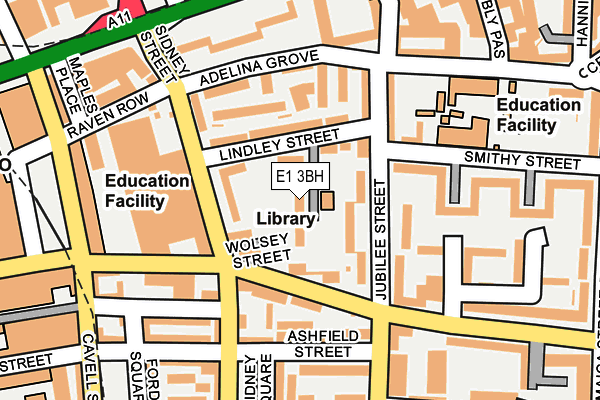 E1 3BH map - OS OpenMap – Local (Ordnance Survey)