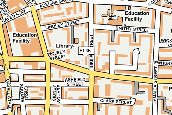 E1 3BJ map - OS OpenMap – Local (Ordnance Survey)