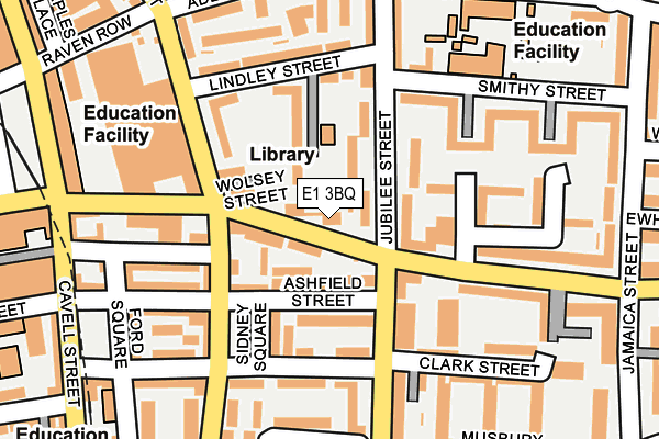 E1 3BQ map - OS OpenMap – Local (Ordnance Survey)