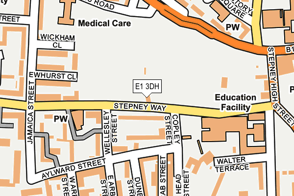 E1 3DH map - OS OpenMap – Local (Ordnance Survey)