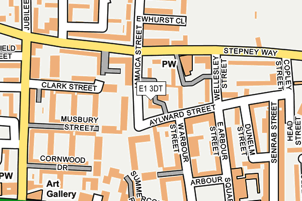 E1 3DT map - OS OpenMap – Local (Ordnance Survey)