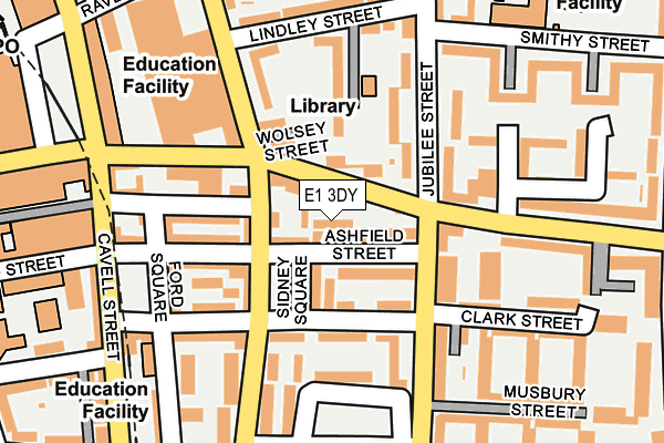 E1 3DY map - OS OpenMap – Local (Ordnance Survey)
