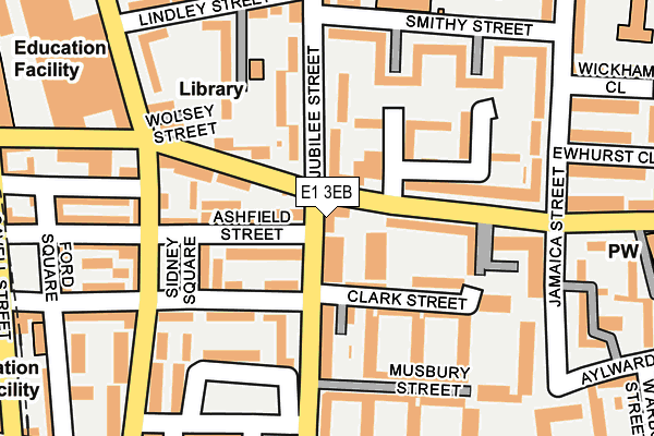 E1 3EB map - OS OpenMap – Local (Ordnance Survey)