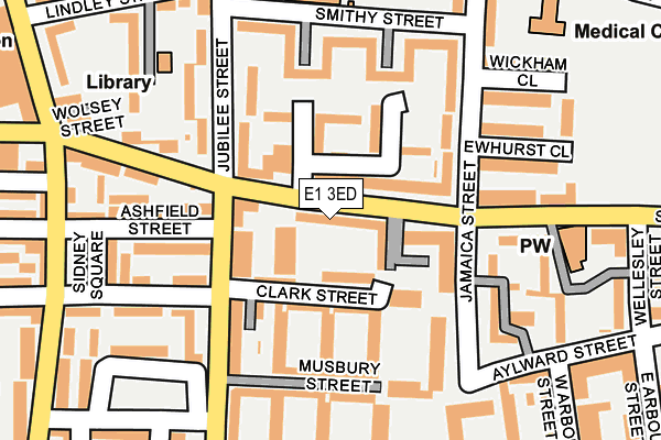 E1 3ED map - OS OpenMap – Local (Ordnance Survey)