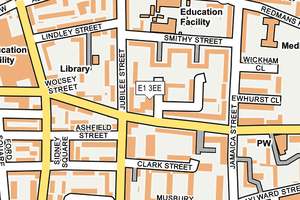 E1 3EE map - OS OpenMap – Local (Ordnance Survey)