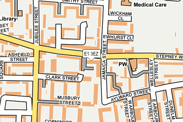 E1 3EZ map - OS OpenMap – Local (Ordnance Survey)
