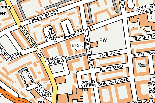 E1 3FJ map - OS OpenMap – Local (Ordnance Survey)