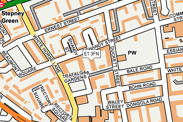 E1 3FN map - OS OpenMap – Local (Ordnance Survey)