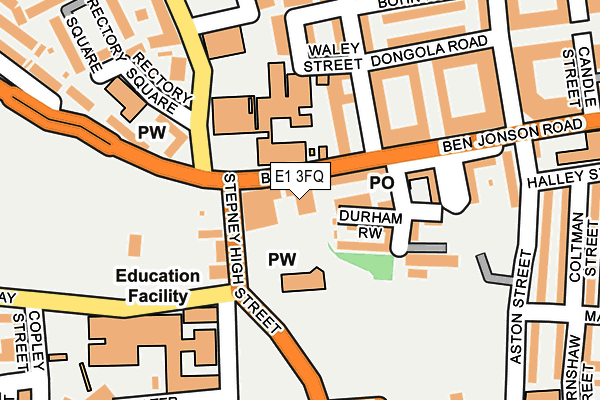 E1 3FQ map - OS OpenMap – Local (Ordnance Survey)