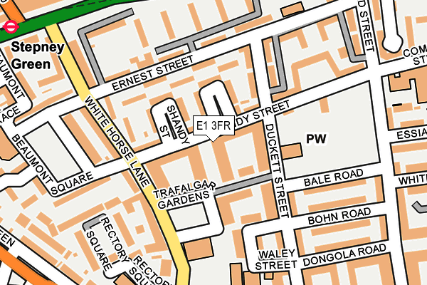 E1 3FR map - OS OpenMap – Local (Ordnance Survey)