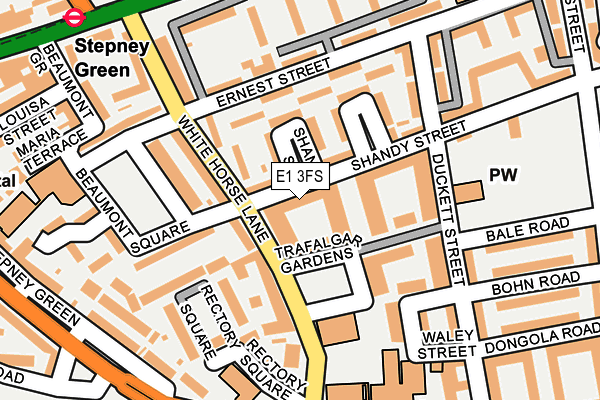 E1 3FS map - OS OpenMap – Local (Ordnance Survey)