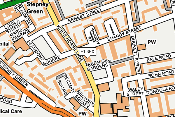 E1 3FX map - OS OpenMap – Local (Ordnance Survey)