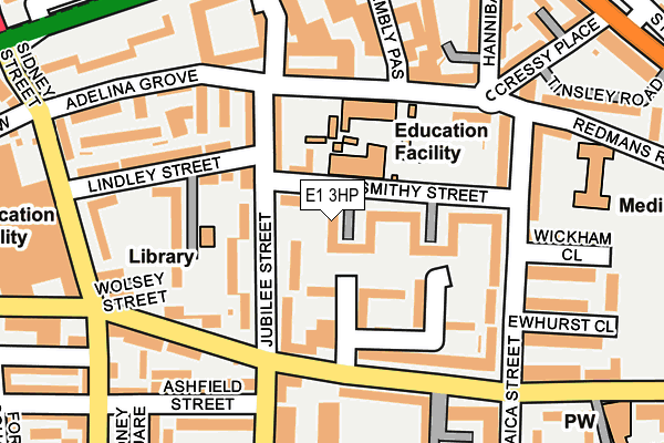 E1 3HP map - OS OpenMap – Local (Ordnance Survey)
