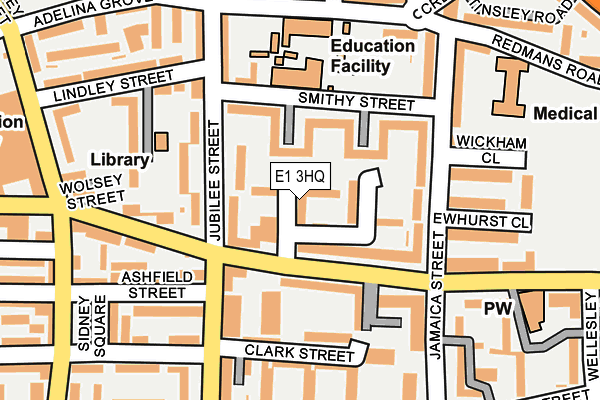 E1 3HQ map - OS OpenMap – Local (Ordnance Survey)