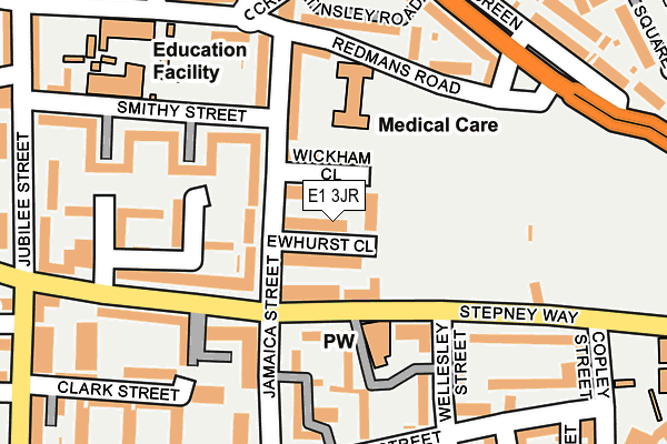 E1 3JR map - OS OpenMap – Local (Ordnance Survey)