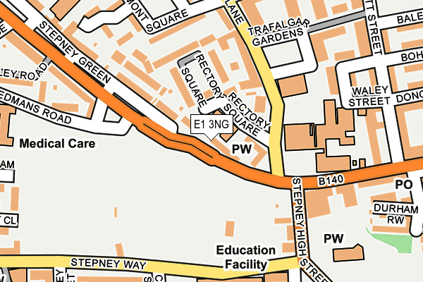 E1 3NG map - OS OpenMap – Local (Ordnance Survey)