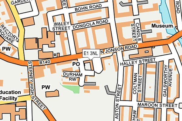 E1 3NL map - OS OpenMap – Local (Ordnance Survey)