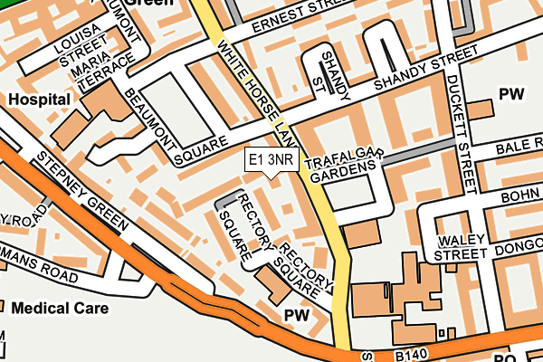 E1 3NR map - OS OpenMap – Local (Ordnance Survey)