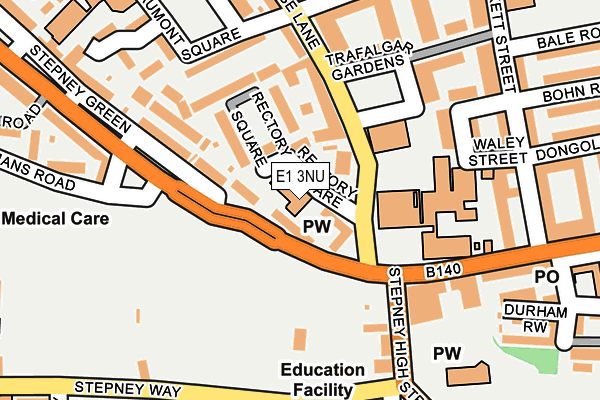 E1 3NU map - OS OpenMap – Local (Ordnance Survey)