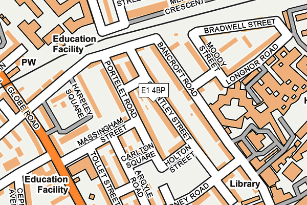 E1 4BP map - OS OpenMap – Local (Ordnance Survey)