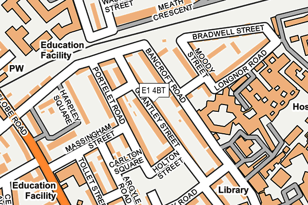 E1 4BT map - OS OpenMap – Local (Ordnance Survey)