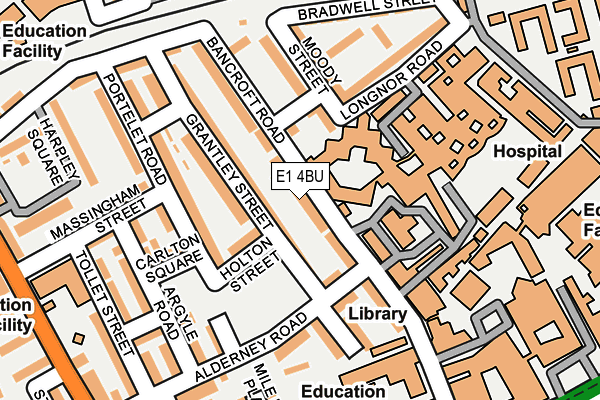 E1 4BU map - OS OpenMap – Local (Ordnance Survey)