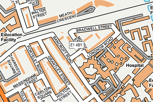 E1 4BY map - OS OpenMap – Local (Ordnance Survey)