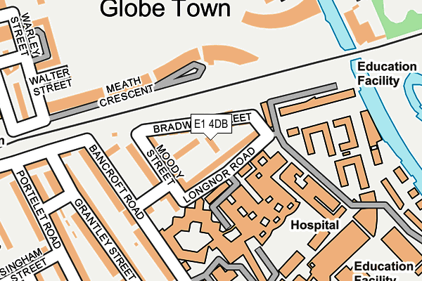 E1 4DB map - OS OpenMap – Local (Ordnance Survey)