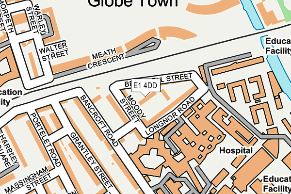 E1 4DD map - OS OpenMap – Local (Ordnance Survey)