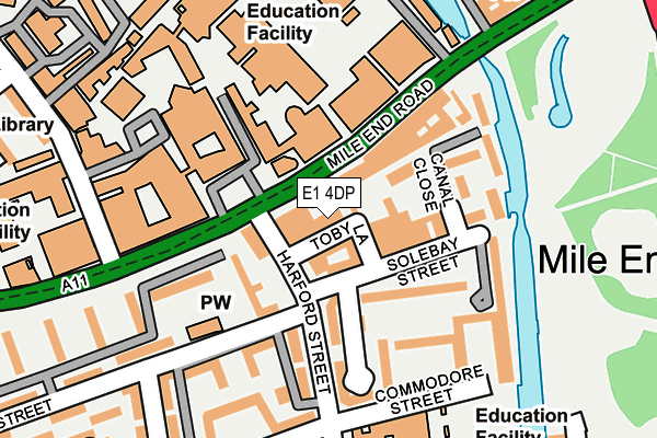 E1 4DP map - OS OpenMap – Local (Ordnance Survey)