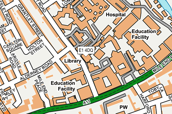 E1 4DQ map - OS OpenMap – Local (Ordnance Survey)
