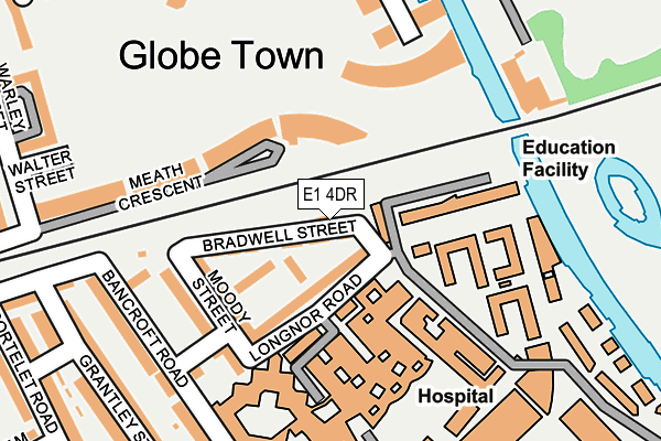 E1 4DR map - OS OpenMap – Local (Ordnance Survey)