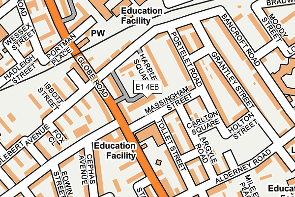 E1 4EB map - OS OpenMap – Local (Ordnance Survey)