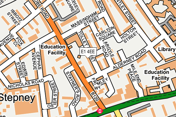 E1 4EE map - OS OpenMap – Local (Ordnance Survey)
