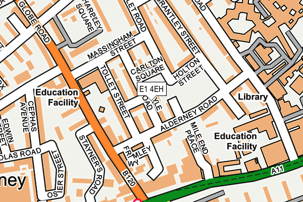 E1 4EH map - OS OpenMap – Local (Ordnance Survey)