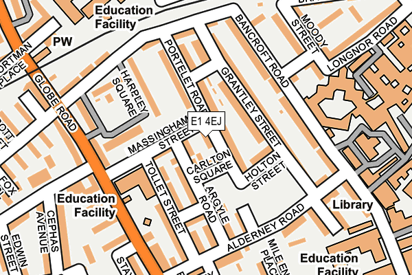 E1 4EJ map - OS OpenMap – Local (Ordnance Survey)