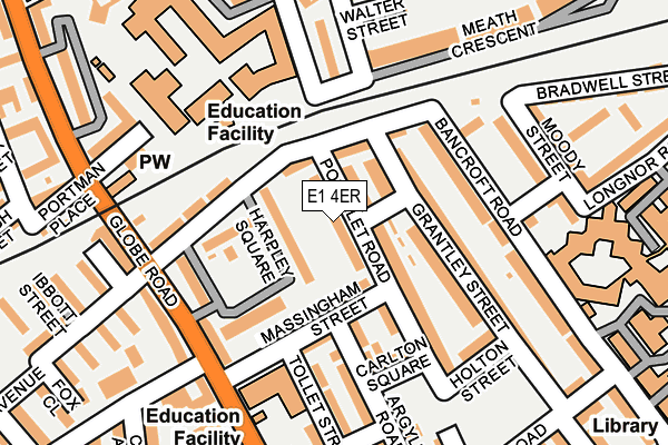 E1 4ER map - OS OpenMap – Local (Ordnance Survey)