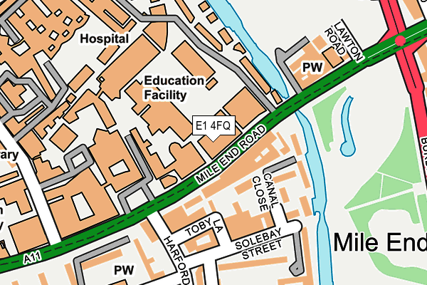 E1 4FQ map - OS OpenMap – Local (Ordnance Survey)