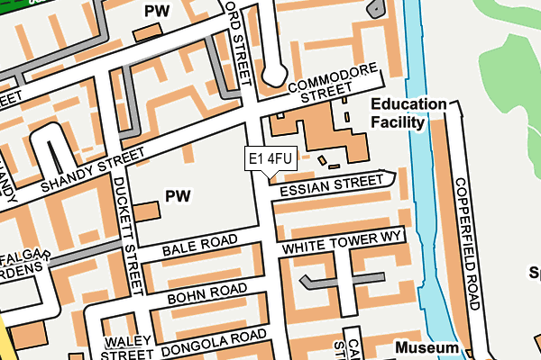 E1 4FU map - OS OpenMap – Local (Ordnance Survey)