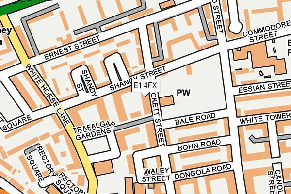 E1 4FX map - OS OpenMap – Local (Ordnance Survey)