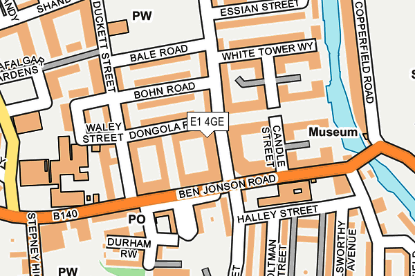 E1 4GE map - OS OpenMap – Local (Ordnance Survey)